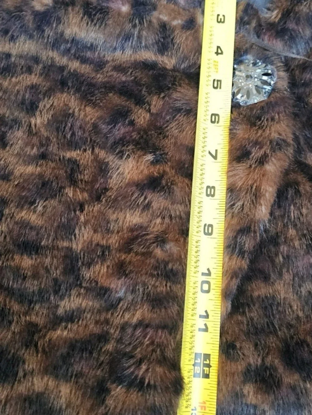 NWT Danny & Nicole Leopard Faux Fur Wrap Capelet XL - Read Details
